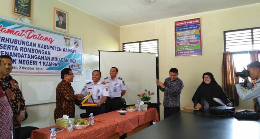 Kerjasama Dinas Perhubungan Dengan SMK Negeri 1 Kampar