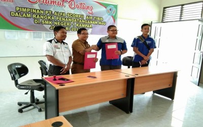 Kerjasama SMK N 1 KAMPAR dengan PT. ALFA SCORPI